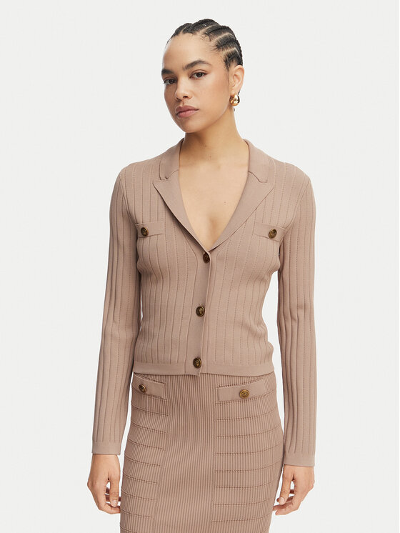 Guess Cardigan W5YR11 Z0130 Bej Regular Fit