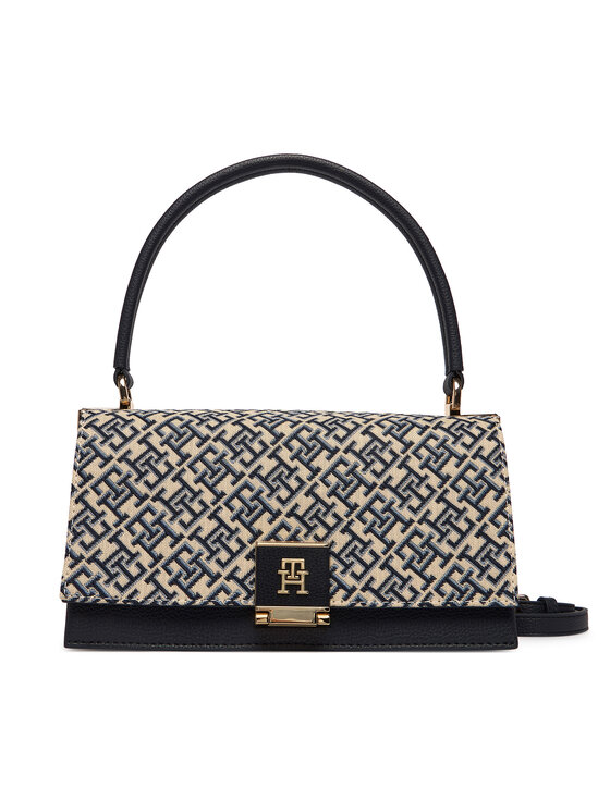Tommy Hilfiger Tommy Hilfiger Ročna torba Th Her Med Crossover Jacqu AW0AW18638 Mornarsko modra