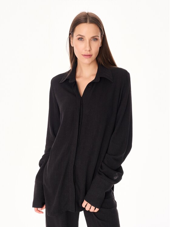 MANDRAGORA MANDRAGORA Camicia Ora Nero Loose Fit
