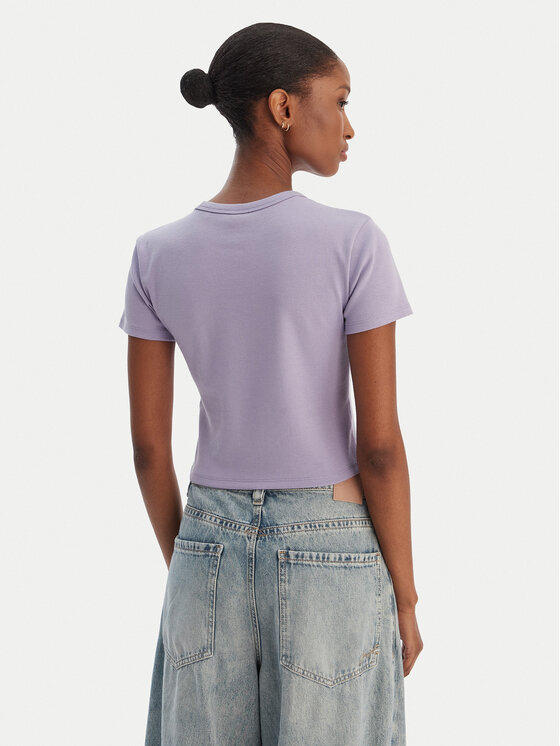 HUGO HUGO T-Shirt Delanor 50512000 Fioletowy Slim Fit