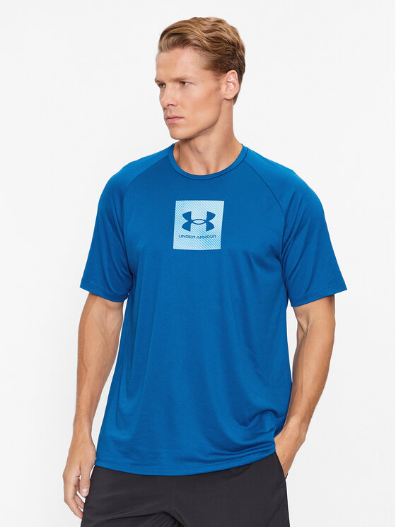 Under Armour Majica Ua Tech Prt Fill Ss 1380785 Modra Loose Fit