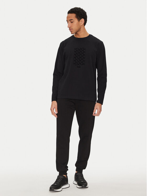 BOSS BOSS Majica z dolgimi rokavi Togn 50534336 Črna Regular Fit
