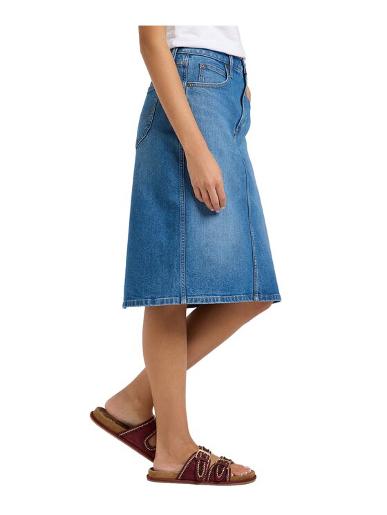 Lee Lee Spódnica jeansowa 112365725 Niebieski Regular Fit