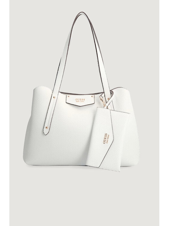 Guess Guess Borsa ECO BRENTON GIRLFRIEND SATCHEL Bianco
