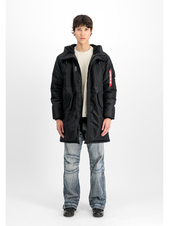 Alpha Industries Alpha Industries Kurtka zimowa Studio Field Parka Winter Jacket Czarny Relaxed Fit