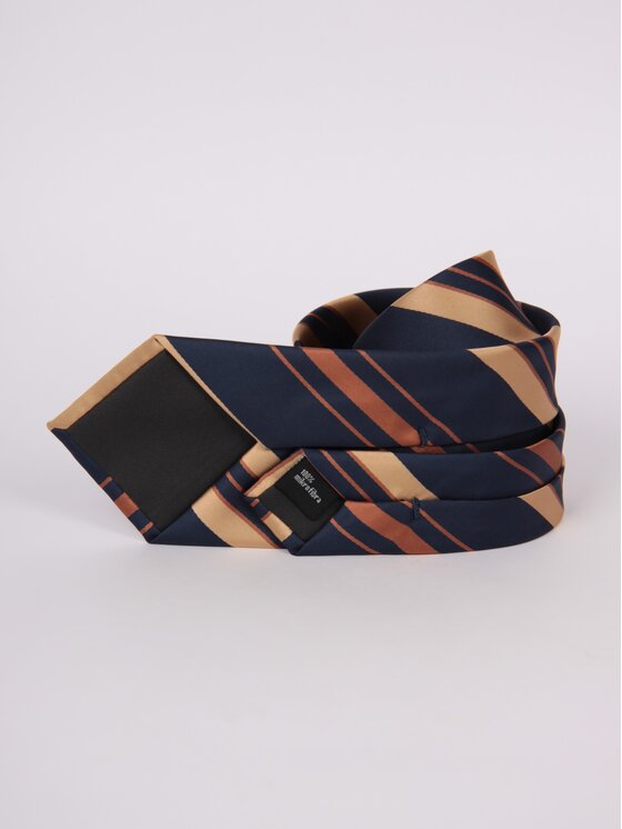 LARS LARS Krawat P3456 Granatowy