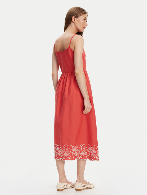 United Colors Of Benetton United Colors Of Benetton Vasaras kleita 4KUSDV0B7 Sarkans Regular Fit