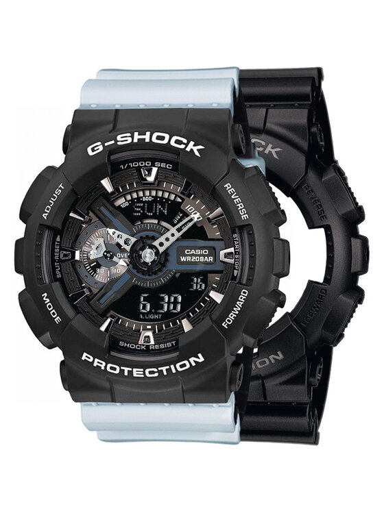 Casio Casio Zegarek SET GA-110-1BER + BEZEL 10508136 + PASEK 10527469 Biały