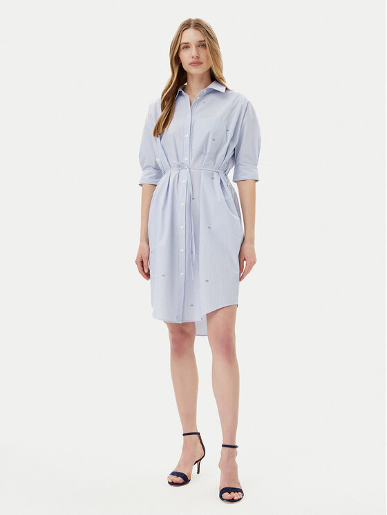 JOOP! Jeans JOOP! Jeans Rochie tip cămașă Dua 30046173 Albastru celest Relaxed Fit