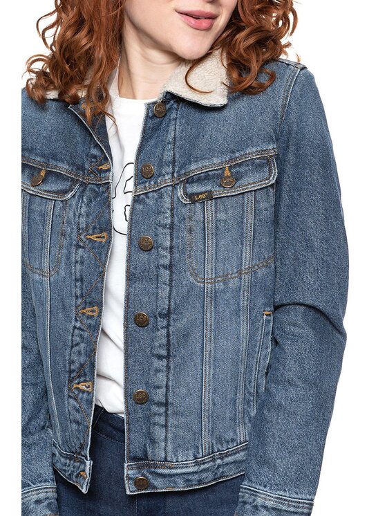 Lee Lee Giacca da donna SHERPA RIDER Blu Regular Fit