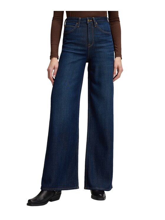 Lee Lee Jeansy 112385903 Granatowy Wide Leg