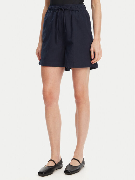 Mustang Mustang Stoffshorts Charlottesville 1016584 Dunkelblau Relaxed Fit