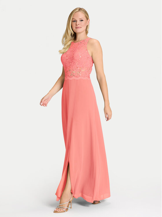 Swing Swing Večernja haljina 5AI01400 Koraljna Regular Fit