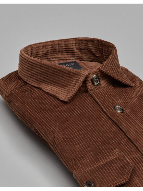 Borgio Borgio Koszula Velletri 00628 Brązowy Relaxed Fit