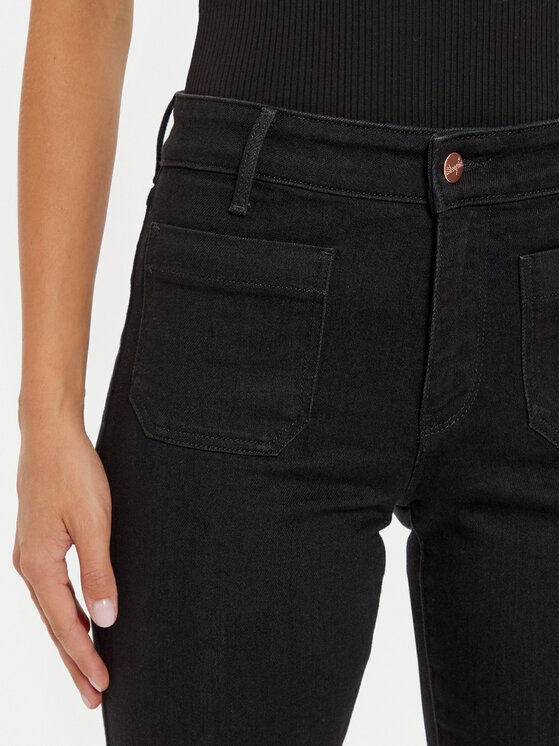 Wrangler Wrangler Τζιν 112127840 Μαύρο Flare Fit