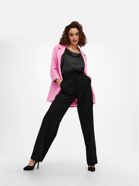 ONLY ONLY Spodnie materiałowe 15258191 Czarny Wide Leg