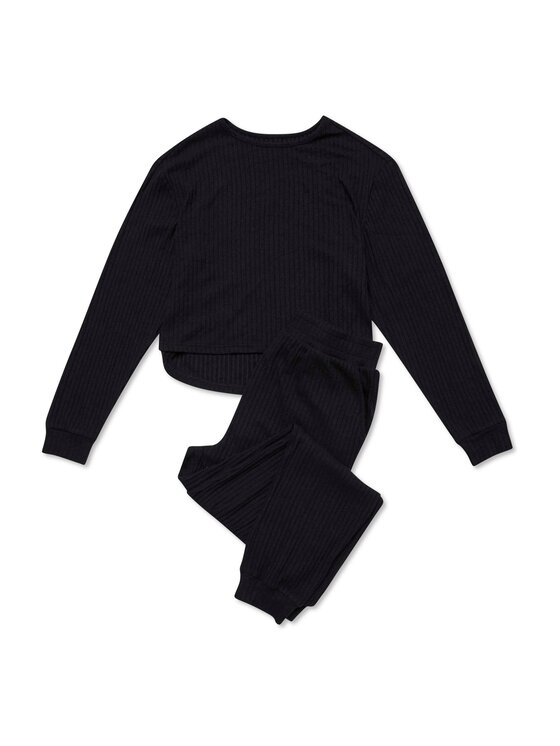 Esotiq Esotiq Piżama 42304 Czarny Regular Fit