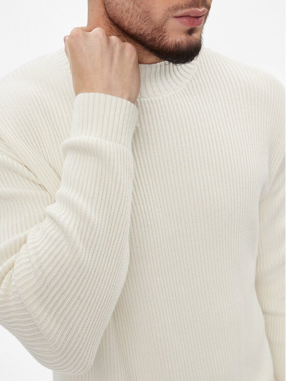 Calvin Klein Jeans Calvin Klein Jeans Rollkragenpullover Blown Up J30J324507 Écru Regular Fit
