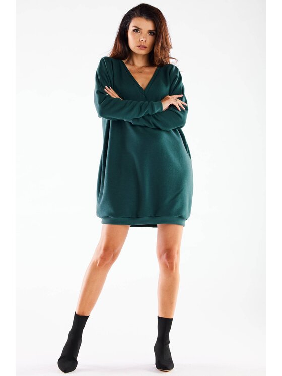 Infinite You Infinite You Úpletové šaty M272 Zelená Basic Fit