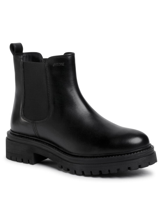 Geox Geox Kotníková obuv s elastickým prvkem D Iridea B D04HRB 00043 C9999 Černá