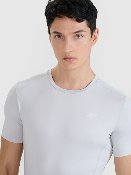 4F 4F Koszulka techniczna BLAST Szary jasny Slim Fit