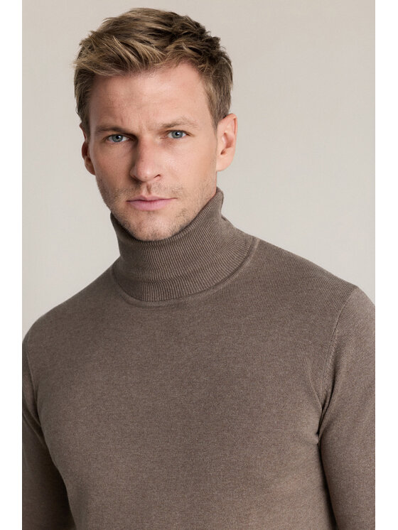 Lancerto Lancerto Sweter Jesse SW073226000045 Beżowy Regular Fit