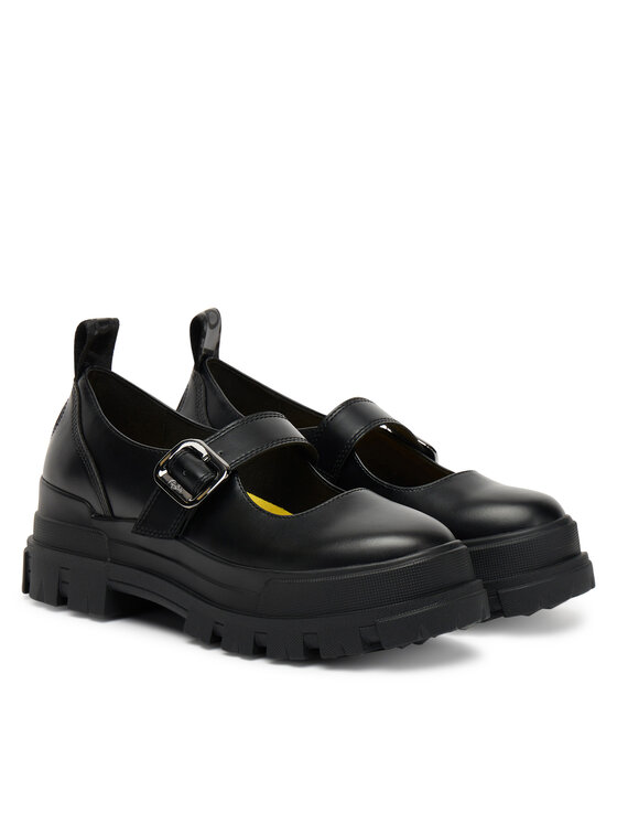 Buffalo Buffalo Półbuty Aspha Loafer Buckle Os 1620046 Czarny