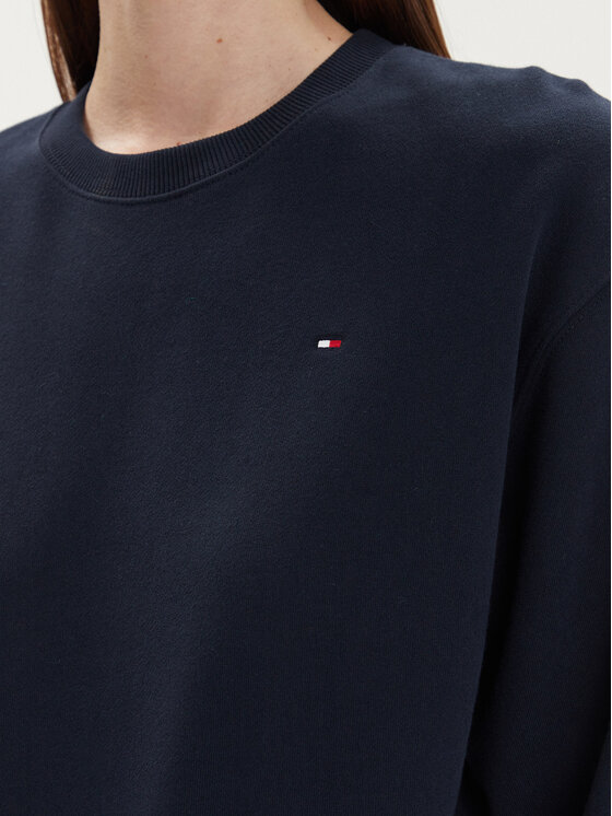 Tommy Hilfiger Tommy Hilfiger Majica dugih rukava Flag WW0WW41246 Tamnoplava Relaxed Fit