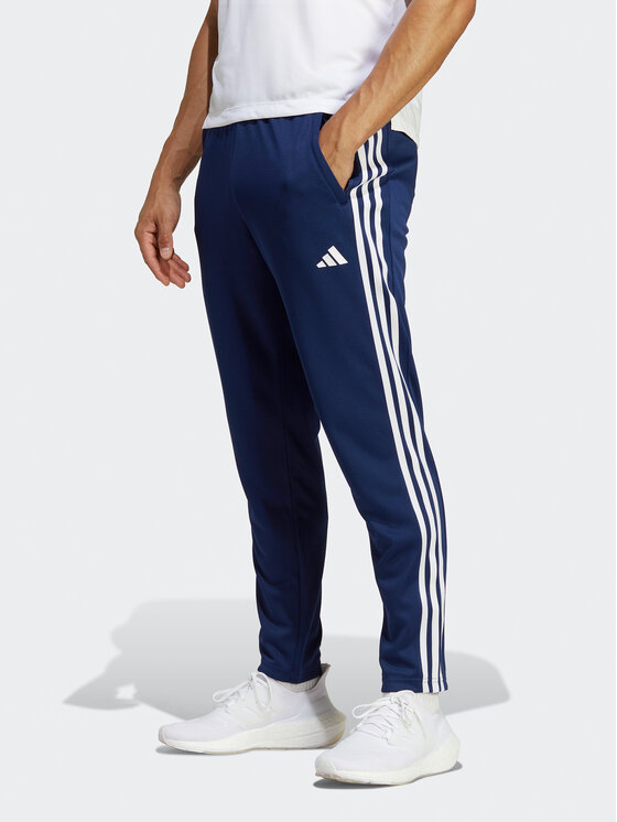 adidas adidas Sportinės kelnės Train Essentials 3-Stripes Training IB8169 Mėlyna Regular Fit