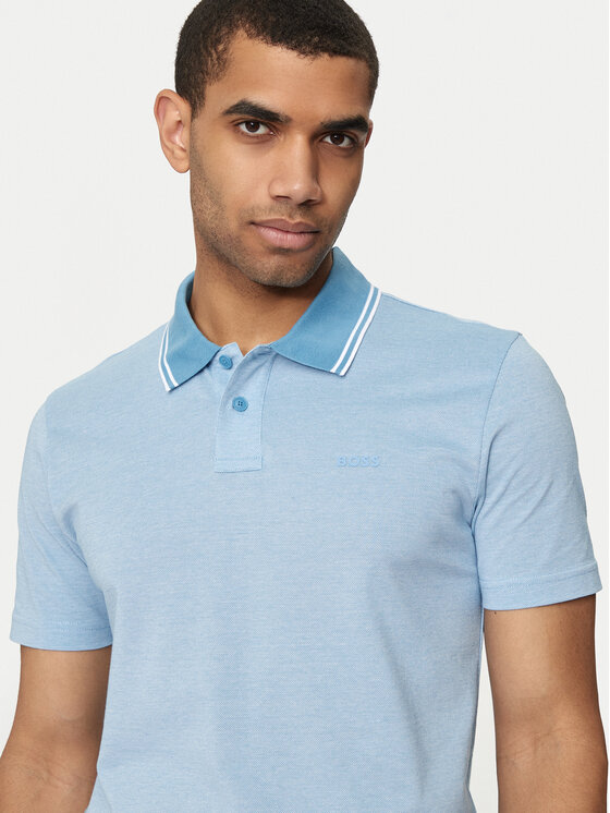 BOSS Boss Polo Peoxfordnew 50507814 Plava Relaxed Fit
