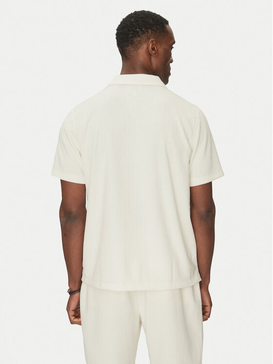 Guess Guess Cămașă M5GP21 KCRY0 Écru Regular Fit