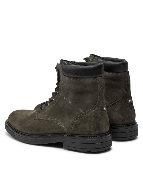 Tommy Hilfiger Tommy Hilfiger Zimske čizme Outdoor Suede FM0FM05193 Zelena