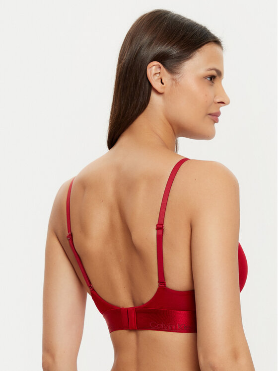 Calvin Klein Underwear Calvin Klein Underwear Podprsenka Bralette Lightly Lined Triangle 000QF7994E Bordó
