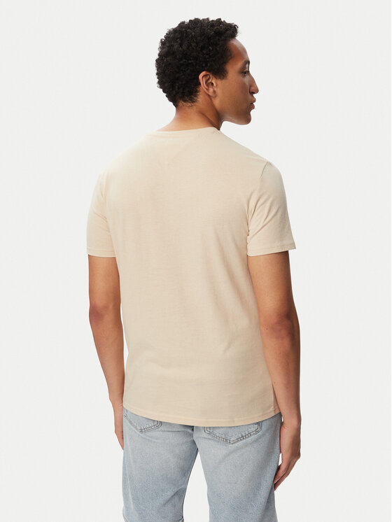 Tommy Jeans Tommy Jeans T-shirt Jaspe Htr Tee Ext DM0DM20363 Beige Slim Fit