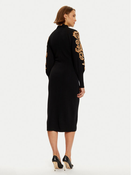 Luisa Spagnoli Luisa Spagnoli Sukienka dzianinowa Maioliche 58400 Czarny Loose Fit
