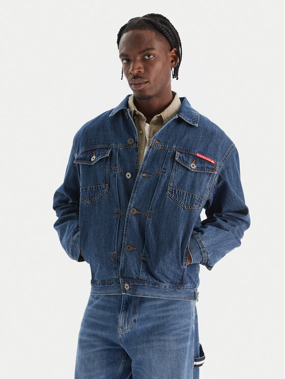 Quiksilver Quiksilver Farmer kabát All Ride Denim Jkt EQYJK04177 Kék Regular Fit