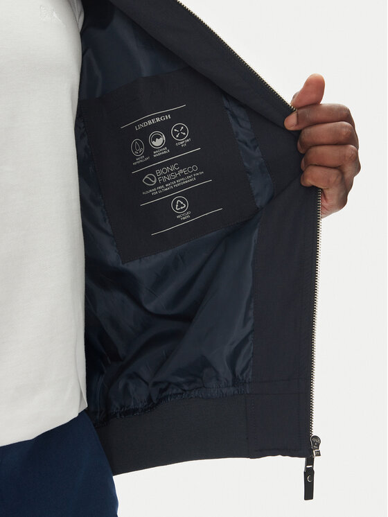Lindbergh Lindbergh Kurtka bomber 30-301136 Granatowy Regular Fit