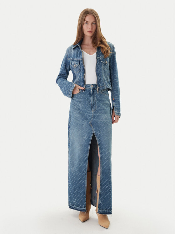 BOSS BOSS Džinsinė striukė 50542426 Mėlyna Slim Fit