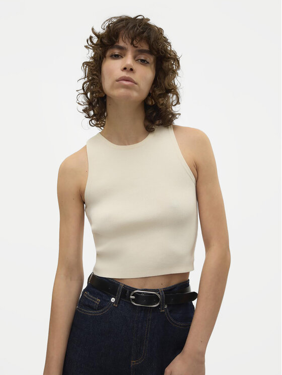 Vero Moda Vero Moda Top Ginny 10300339 Biały Slim Fit