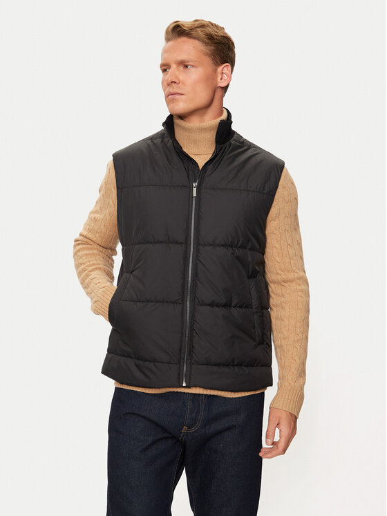 Calvin Klein Calvin Klein Płaszcz wełniany K10K113270 Czarny Regular Fit