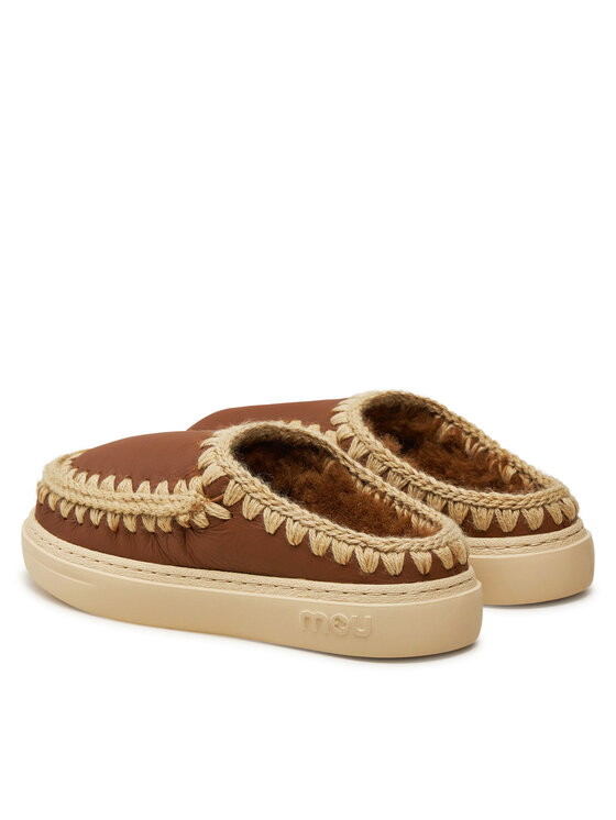 Mou Mou Kapcie Eskimo Bold Clog FW411010B Brązowy
