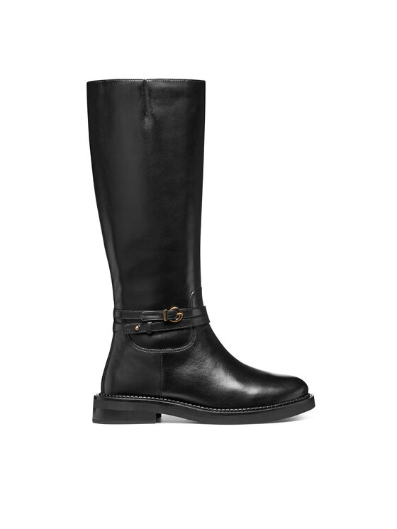 Geox Geox Kozačky ve vojenském stylu D Serilda D56WYA 00043 C9999 Černá