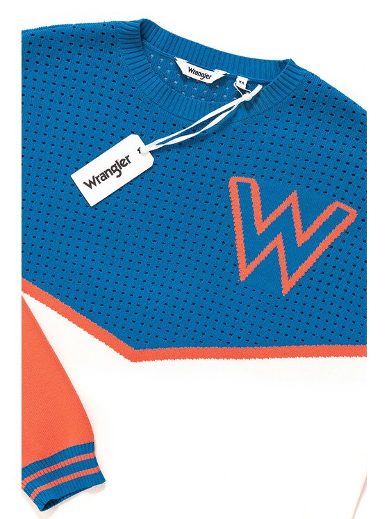 Wrangler Wrangler Sweter POINTELLE KNIT Pomarańczowy Regular Fit
