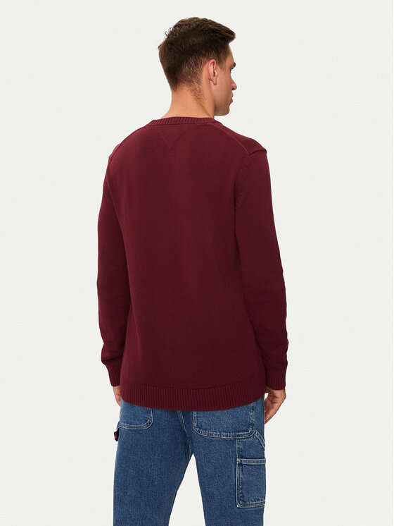Tommy Jeans Tommy Jeans Πουλόβερ Essential DM0DM18370 Μπορντό Slim Fit
