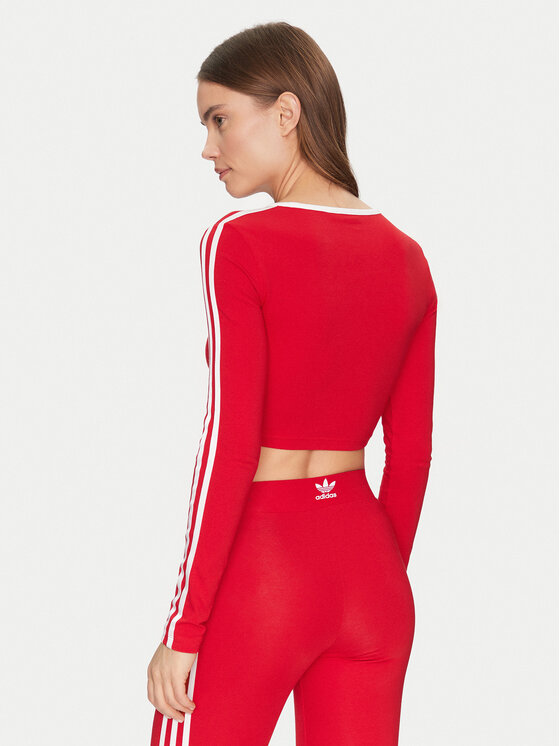 adidas adidas Palaidinė adicolor 3-Stripes JD4626 Raudona Slim Fit