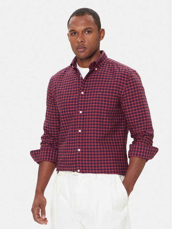 Tommy Hilfiger Tommy Hilfiger Košile Heritage MW0MW40467 Červená Regular Fit