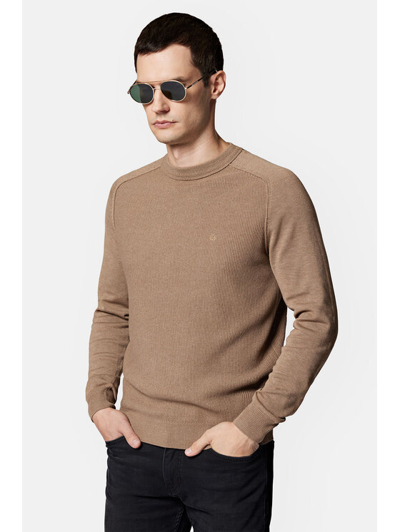 Lancerto Lancerto Sweter Andrei SW073223000098 Beżowy Regular Fit