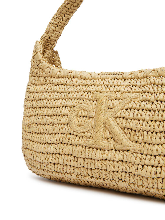 Calvin Klein Calvin Klein Borsetta Bold Ck Raffia Sm Shoulder Bag LV04F3449G Marrone