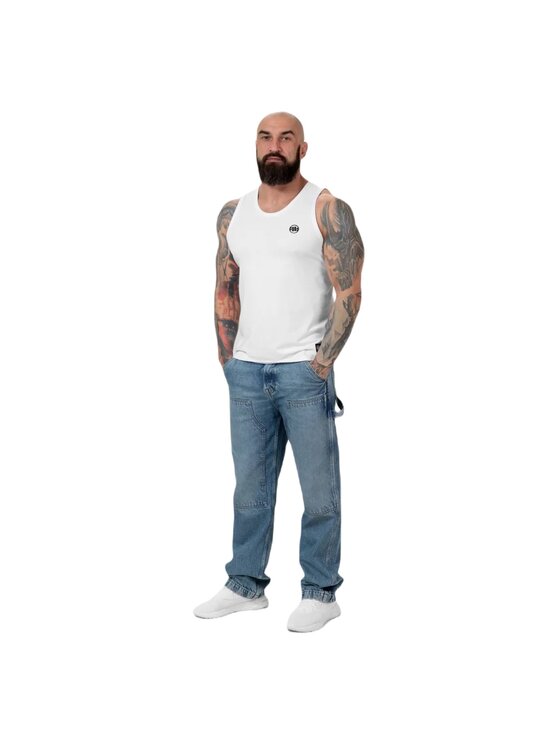 PITBULL PITBULL Tank top Tank Biały Regular Fit
