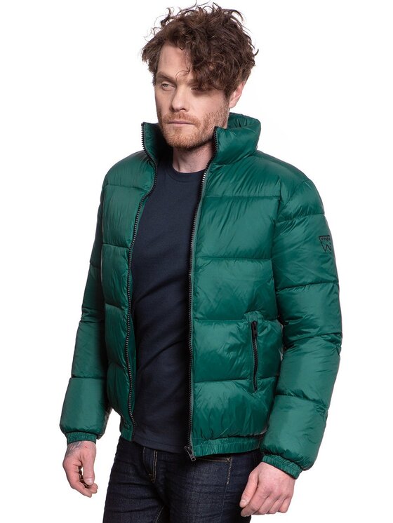 Wrangler Wrangler Kurtka zimowa THERMO PUFFER Zielony Regular Fit
